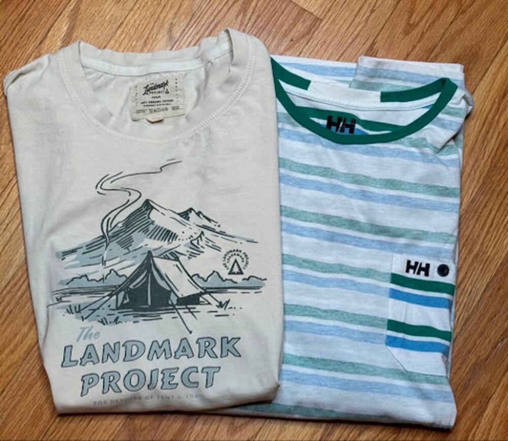 Lot of 2 Men's Tees – The Landmark Project & Helly Hansen – Size L
